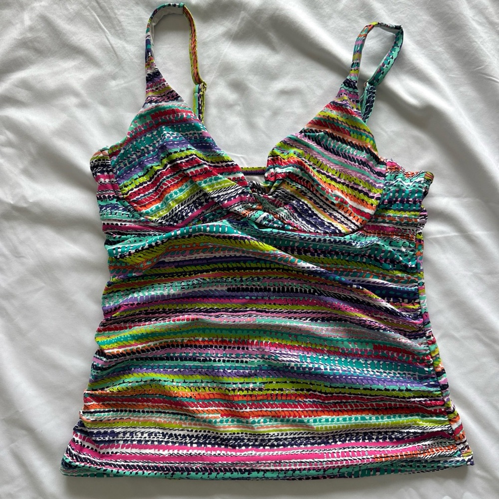 Anne Cole Multicolor Striped Women's Tankini swimsuit top